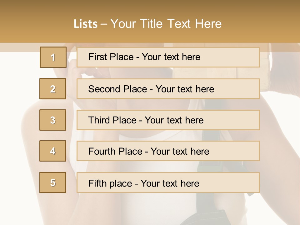 Braces White Hold PowerPoint Template