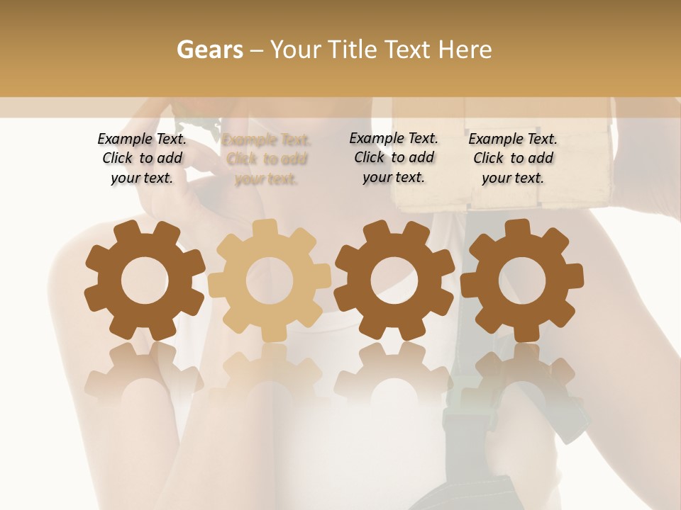 Braces White Hold PowerPoint Template