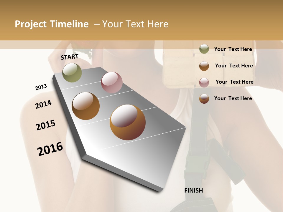 Braces White Hold PowerPoint Template