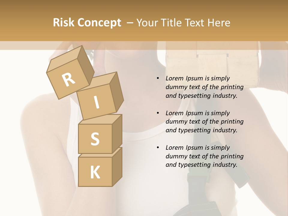 Braces White Hold PowerPoint Template