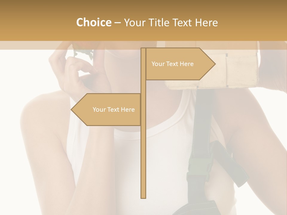 Braces White Hold PowerPoint Template