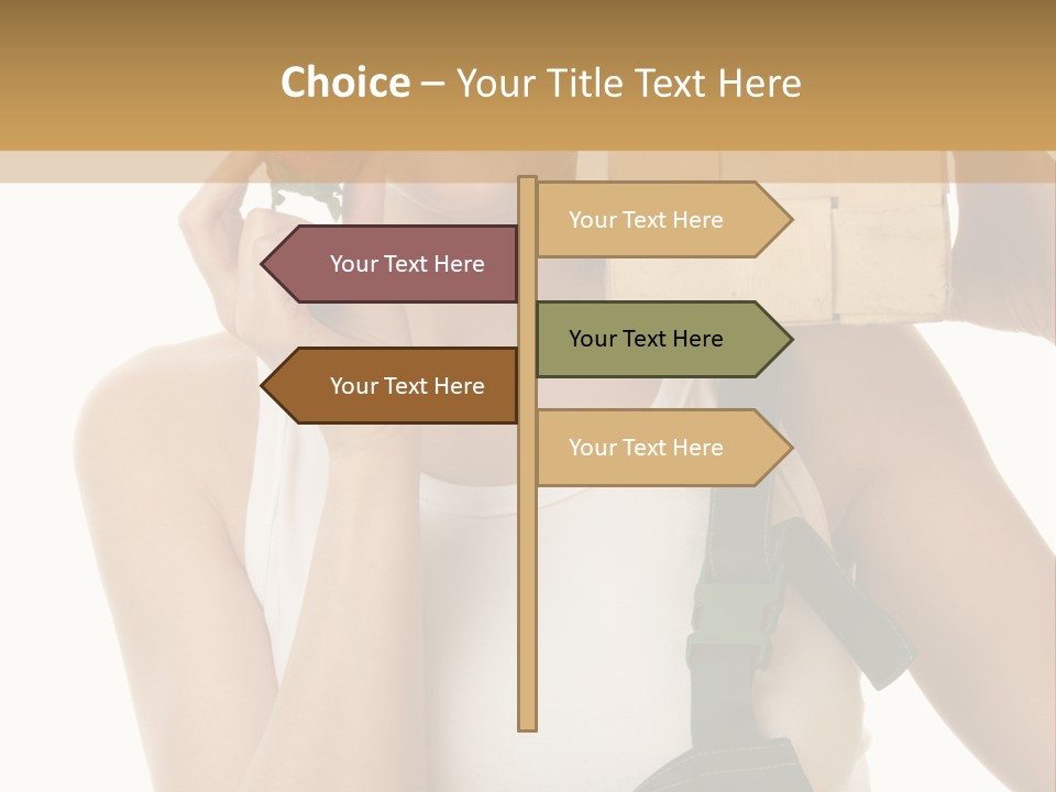 Braces White Hold PowerPoint Template