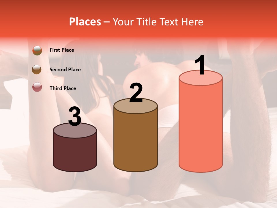 Girl And Boy In Bed PowerPoint Template