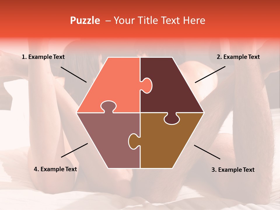 Girl And Boy In Bed PowerPoint Template