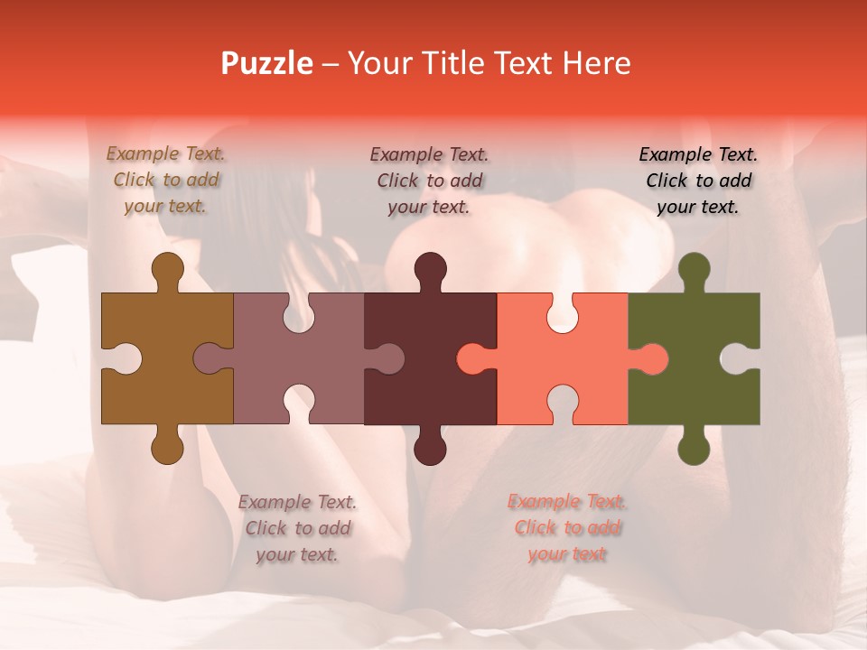 Girl And Boy In Bed PowerPoint Template