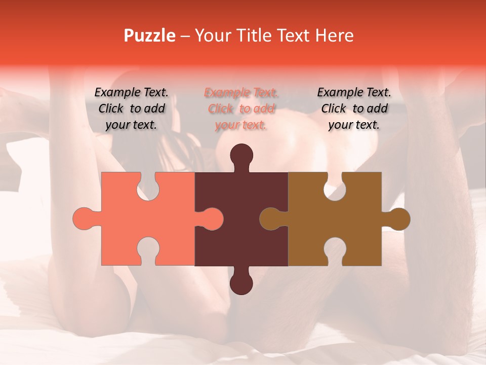 Girl And Boy In Bed PowerPoint Template