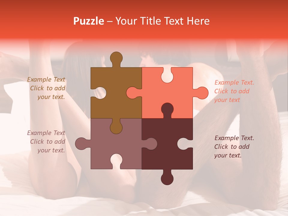 Girl And Boy In Bed PowerPoint Template