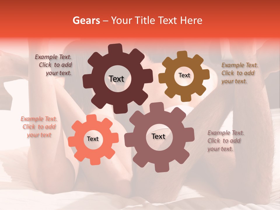 Girl And Boy In Bed PowerPoint Template