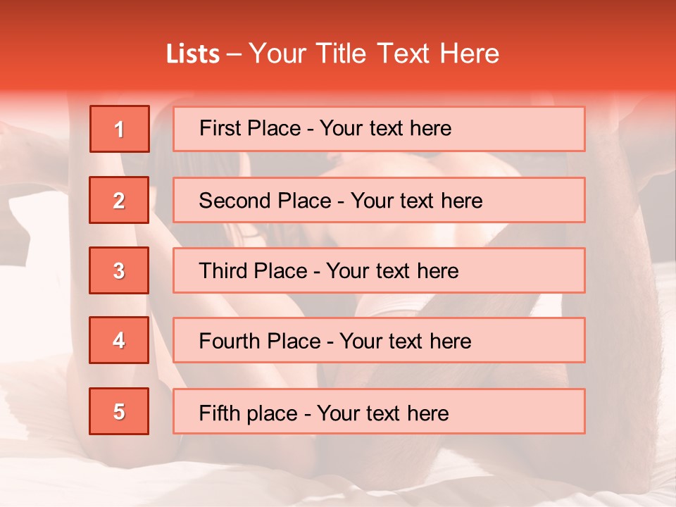 Girl And Boy In Bed PowerPoint Template