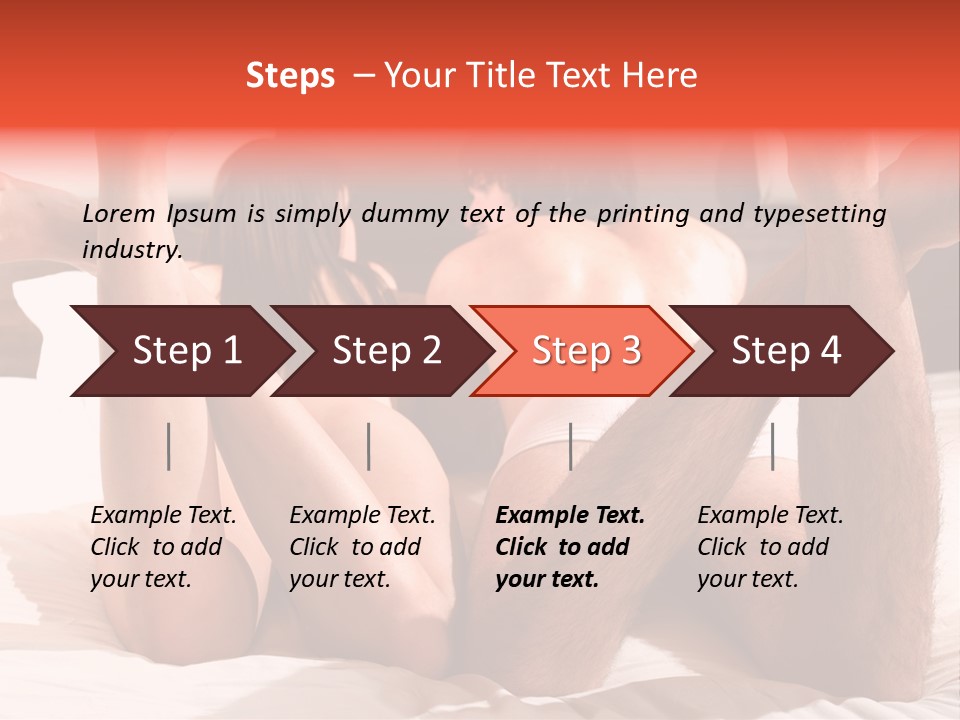 Girl And Boy In Bed PowerPoint Template