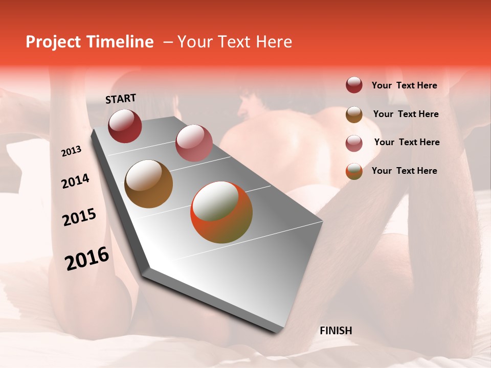 Girl And Boy In Bed PowerPoint Template