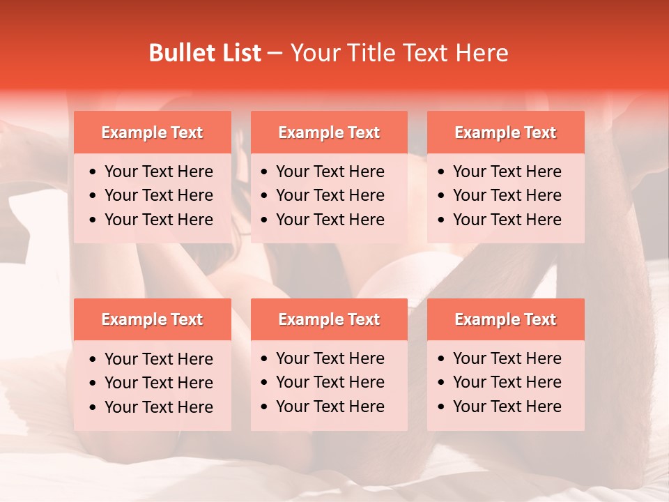 Girl And Boy In Bed PowerPoint Template