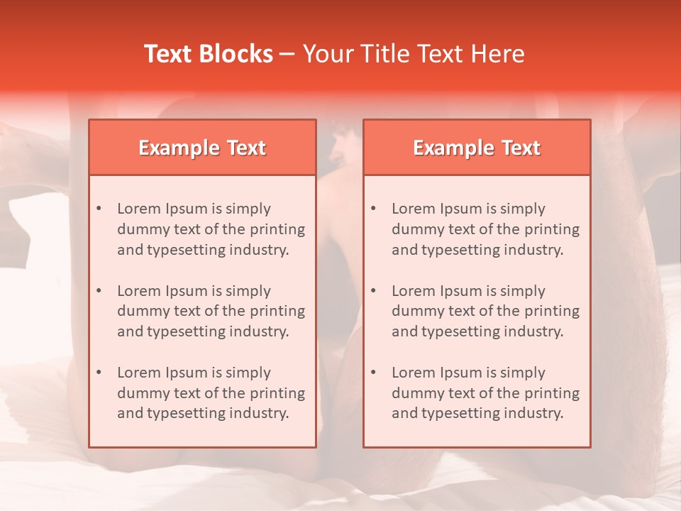 Girl And Boy In Bed PowerPoint Template