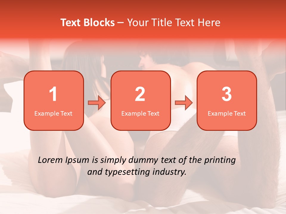 Girl And Boy In Bed PowerPoint Template