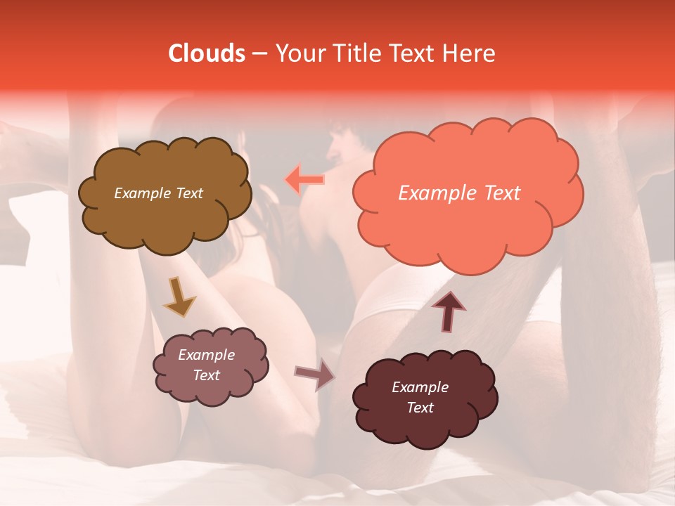 Girl And Boy In Bed PowerPoint Template