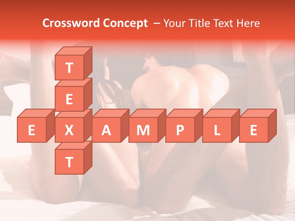 Girl And Boy In Bed PowerPoint Template