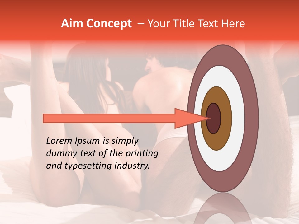 Girl And Boy In Bed PowerPoint Template