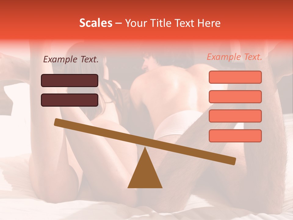 Girl And Boy In Bed PowerPoint Template