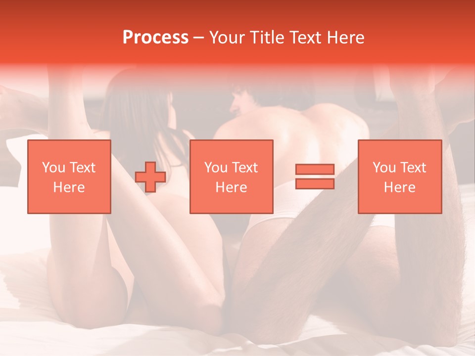 Girl And Boy In Bed PowerPoint Template