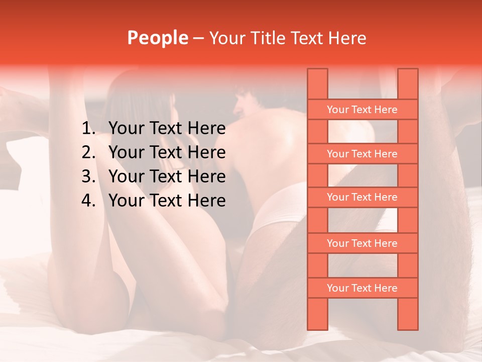 Girl And Boy In Bed PowerPoint Template