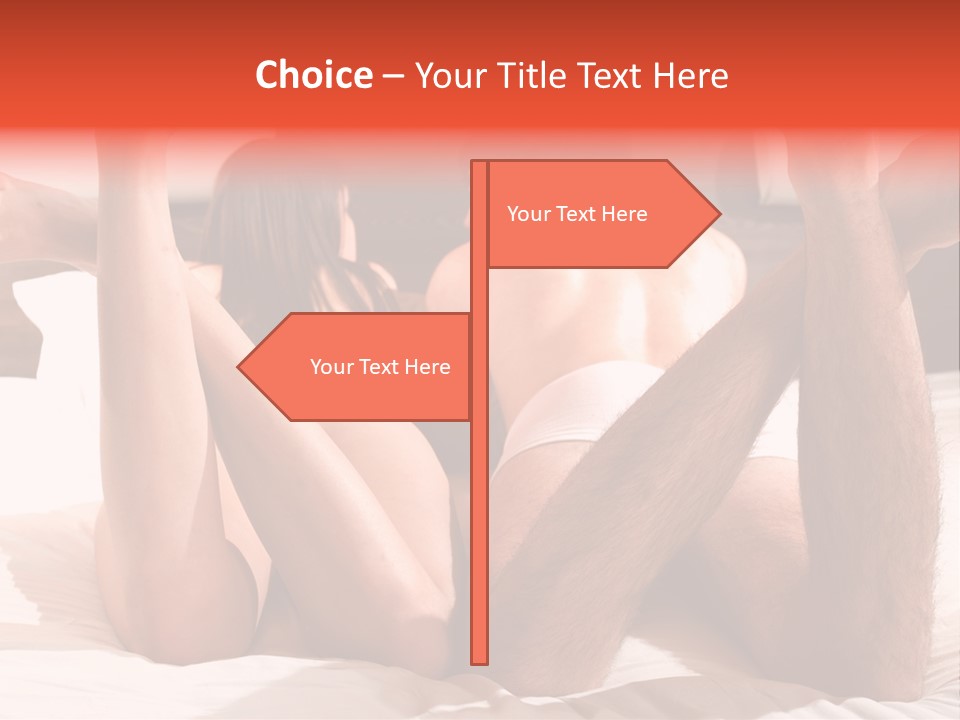 Girl And Boy In Bed PowerPoint Template