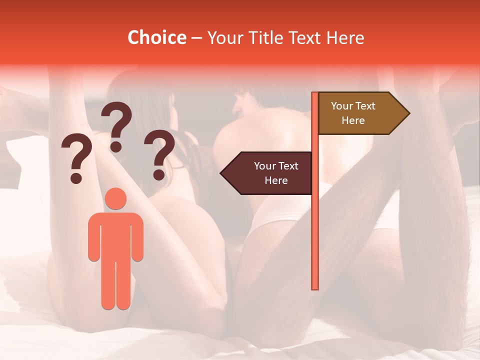 Girl And Boy In Bed PowerPoint Template