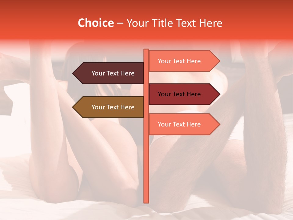 Girl And Boy In Bed PowerPoint Template