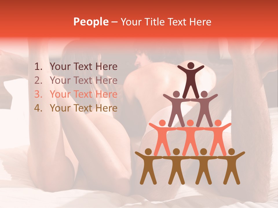 Girl And Boy In Bed PowerPoint Template