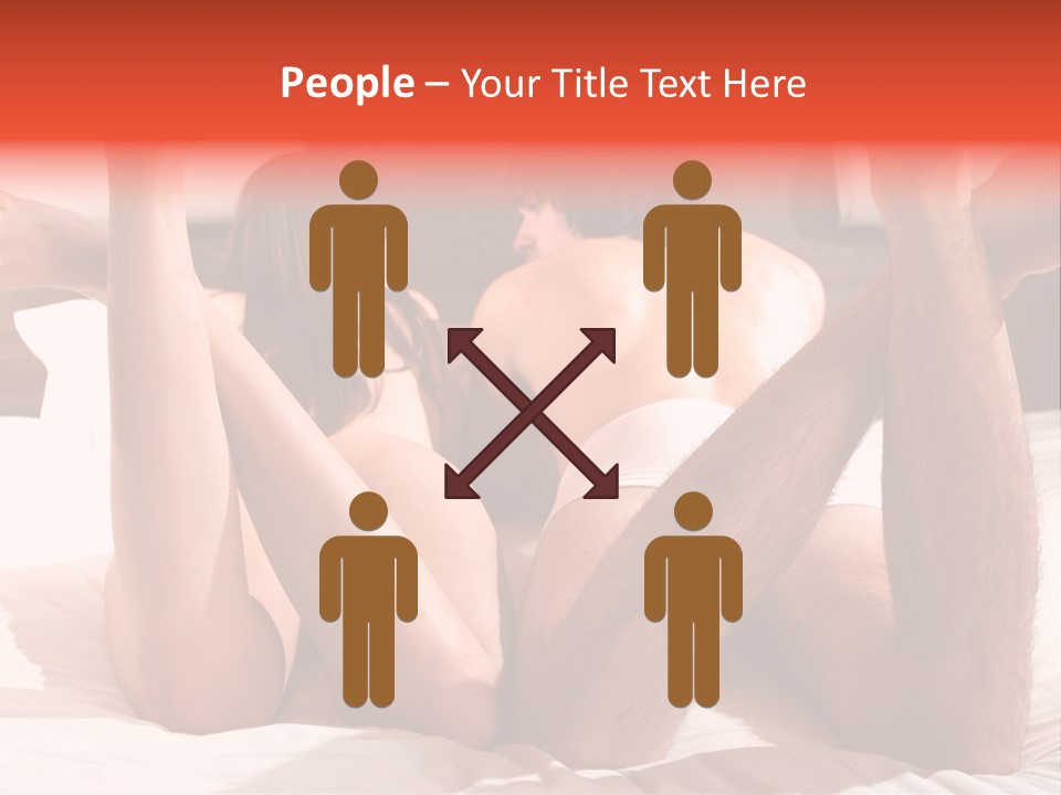 Girl And Boy In Bed PowerPoint Template