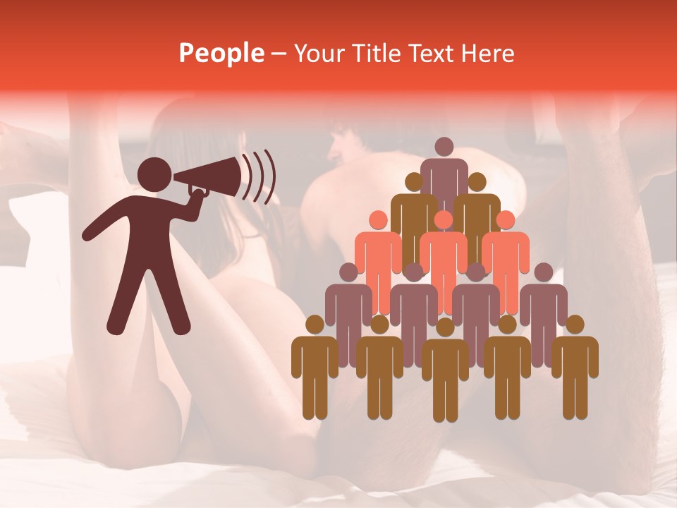 Girl And Boy In Bed PowerPoint Template