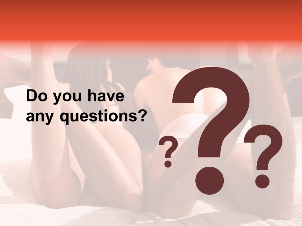 Girl And Boy In Bed PowerPoint Template