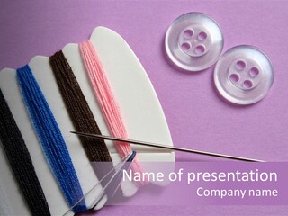 Sewing Cotton String PowerPoint Template