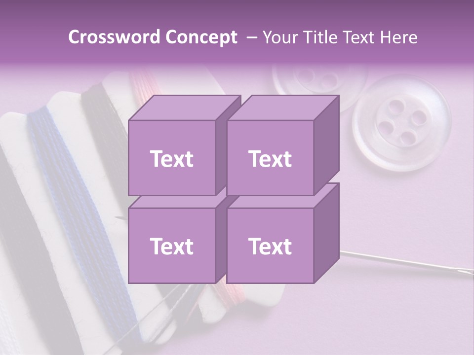 Sewing Cotton String PowerPoint Template