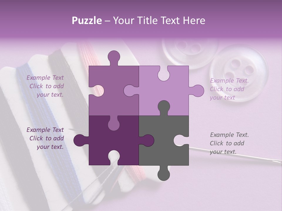 Sewing Cotton String PowerPoint Template