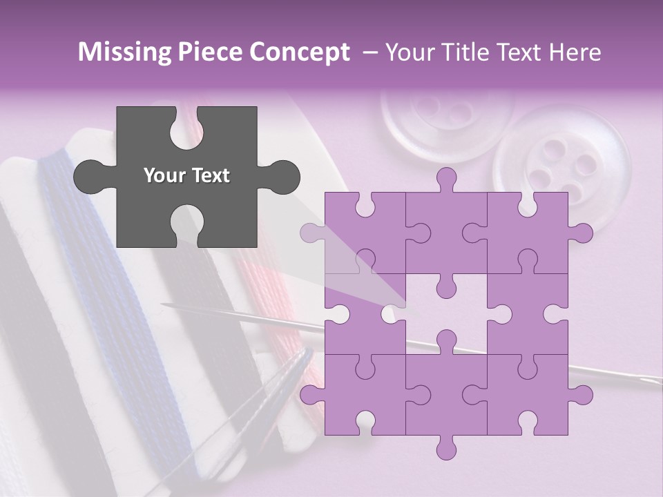 Sewing Cotton String PowerPoint Template