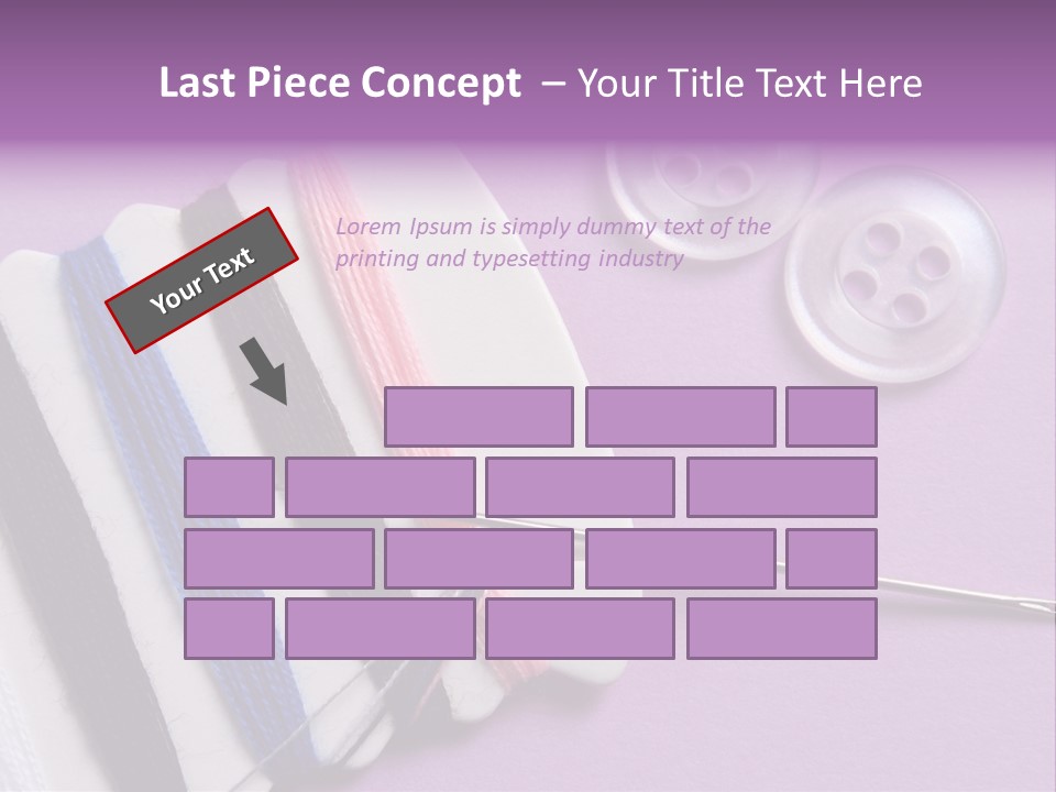 Sewing Cotton String PowerPoint Template