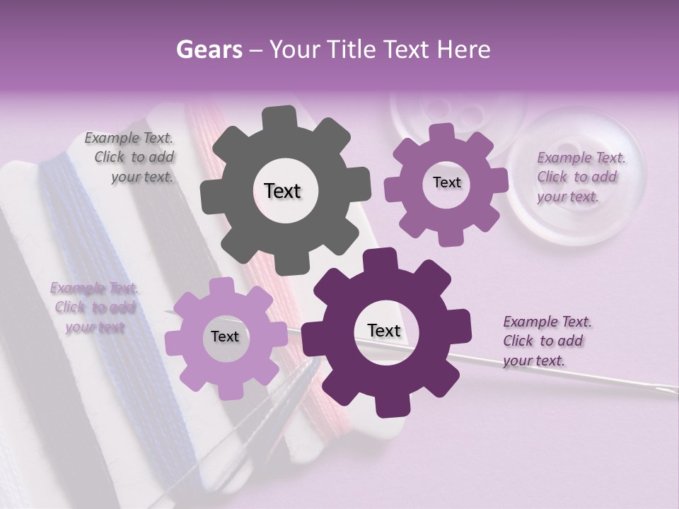 Sewing Cotton String PowerPoint Template