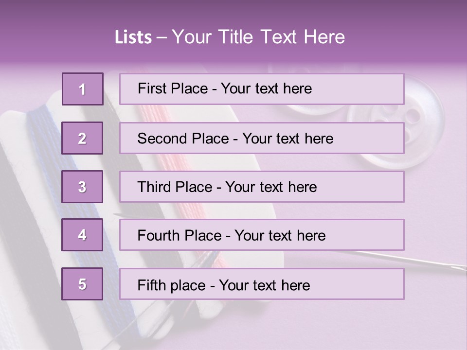 Sewing Cotton String PowerPoint Template