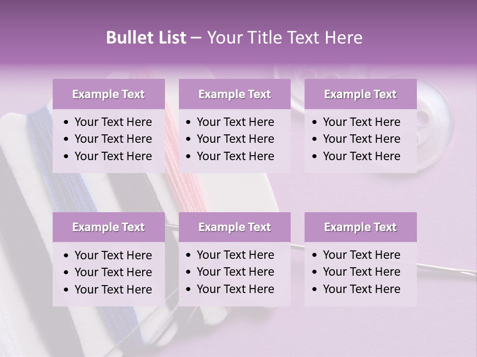 Sewing Cotton String PowerPoint Template