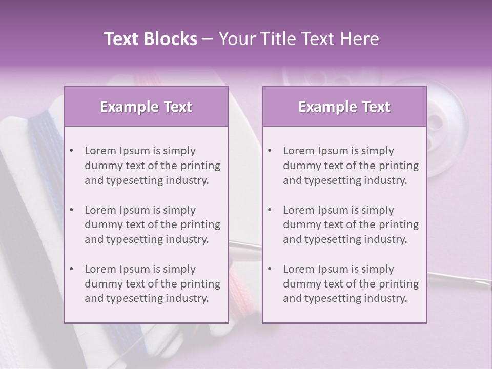 Sewing Cotton String PowerPoint Template