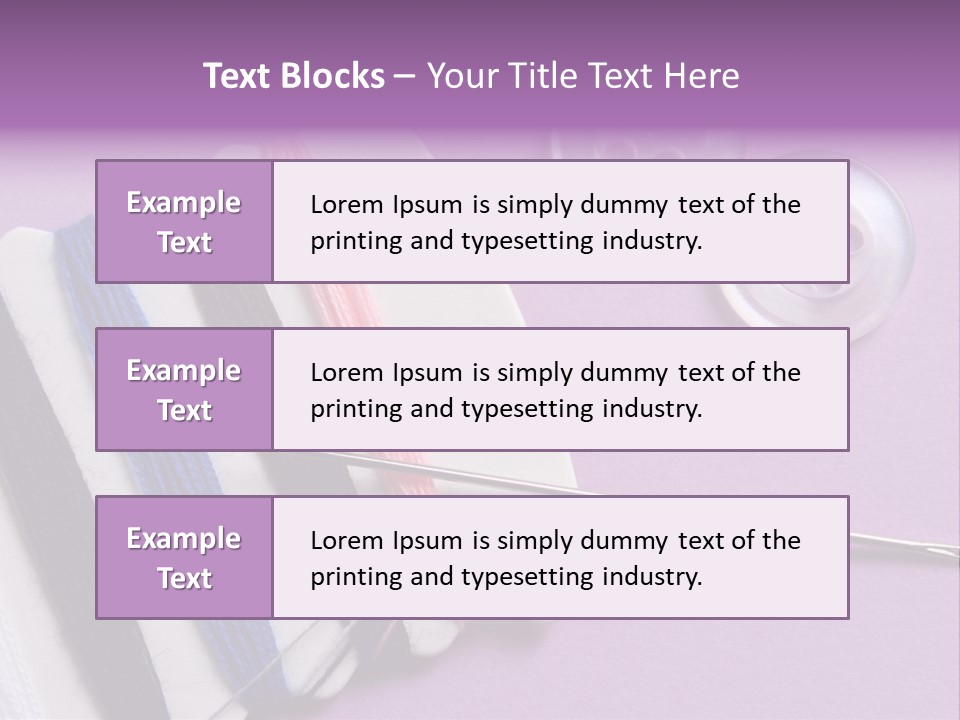 Sewing Cotton String PowerPoint Template