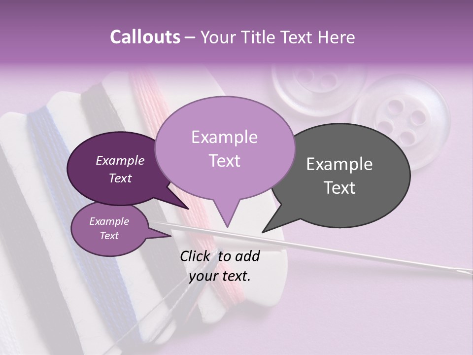 Sewing Cotton String PowerPoint Template