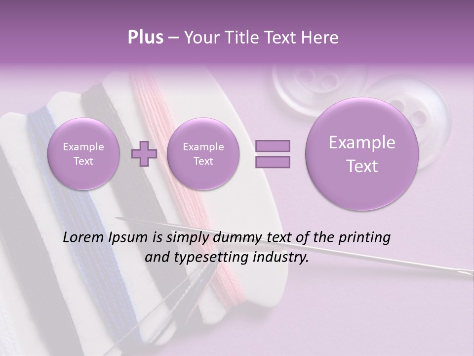Sewing Cotton String PowerPoint Template