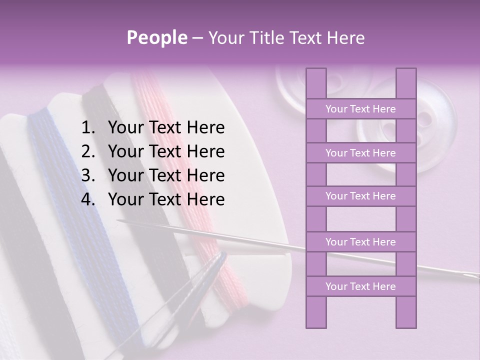 Sewing Cotton String PowerPoint Template