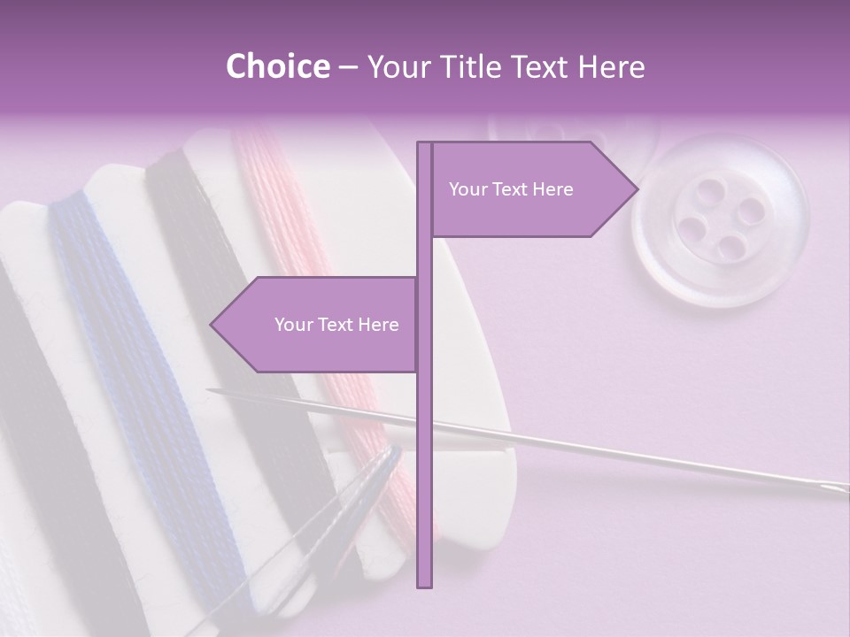 Sewing Cotton String PowerPoint Template