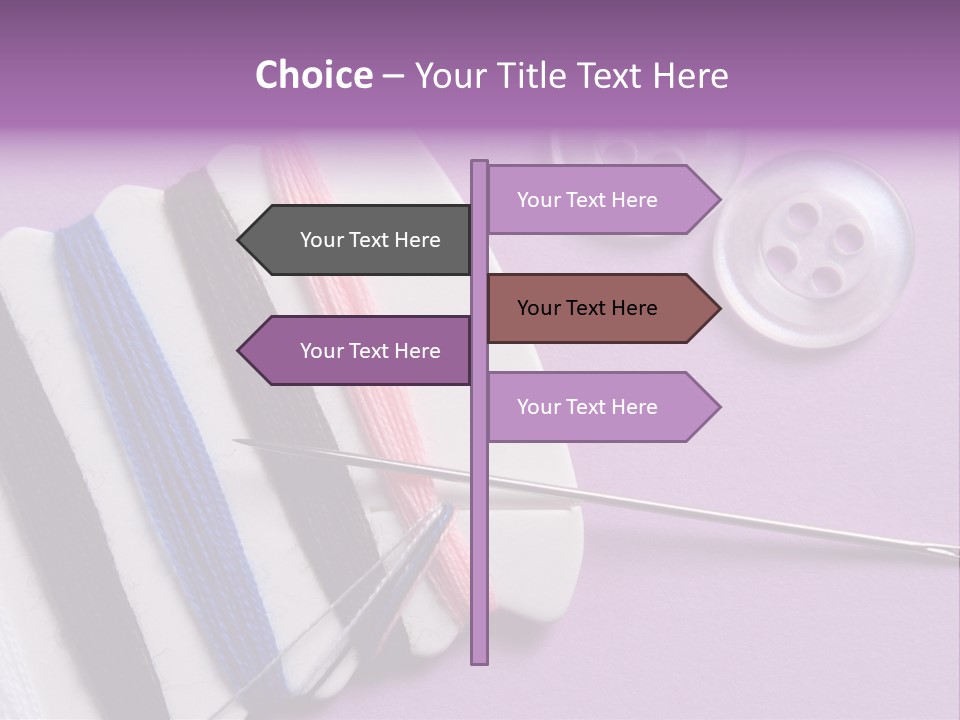 Sewing Cotton String PowerPoint Template