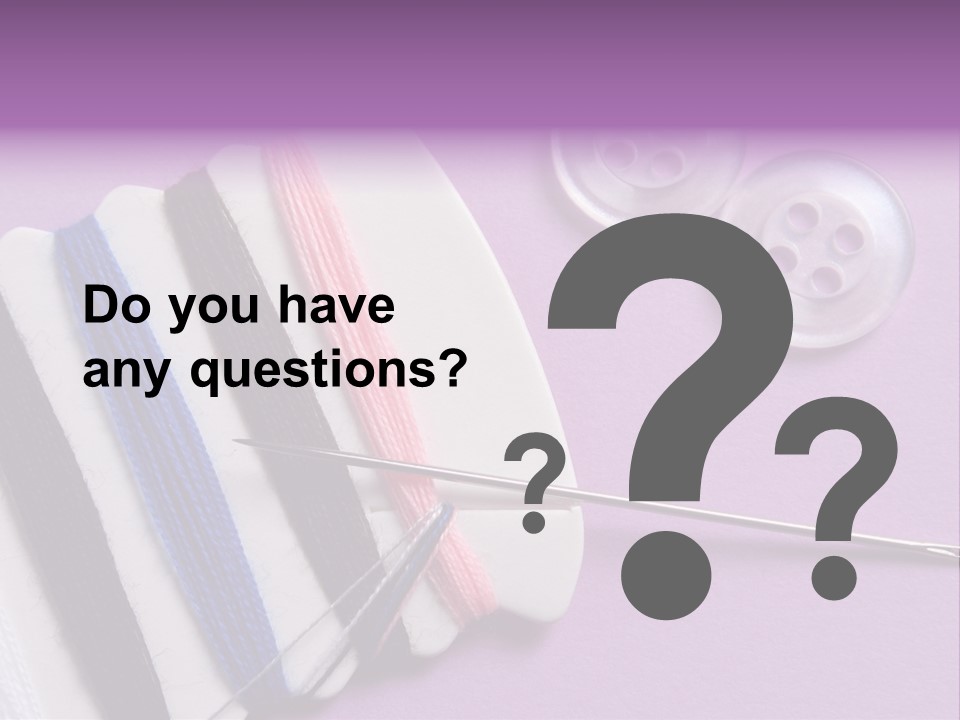 Sewing Cotton String PowerPoint Template