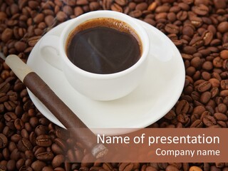 Coffee And Cigar PowerPoint Template