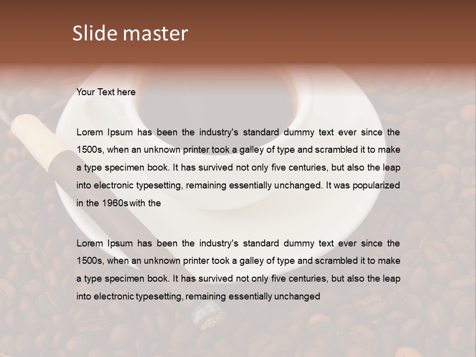 Coffee And Cigar PowerPoint Template