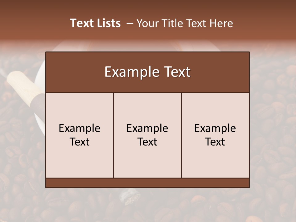 Coffee And Cigar PowerPoint Template